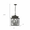 Homeroots 18.75 x 12 x 12 in. Calvert 4-Light Oil-Rubbed Bronze Hanging Lantern 397967